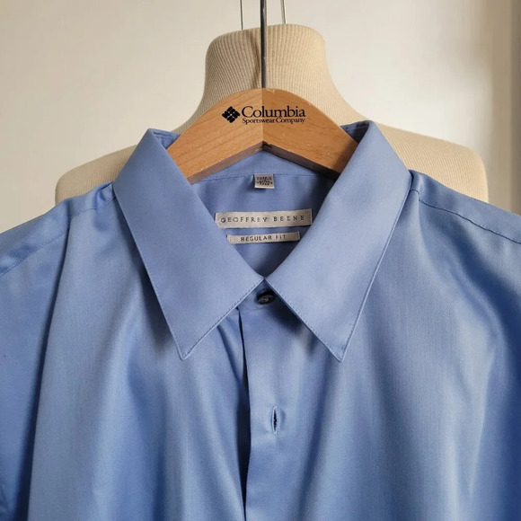 Geoffrey Beene Classic Fit No Iron Men's Button Down Shirt (Neck Size: 18) - Picture 8 of 13